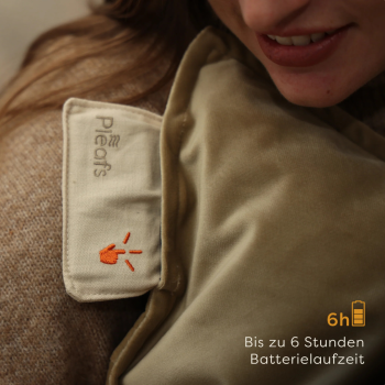 Pleafs Heizkissen Plush 45x45cm Crewel Tan, 1 Stk